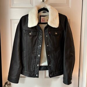 NWT Levi leather and fleece jacket